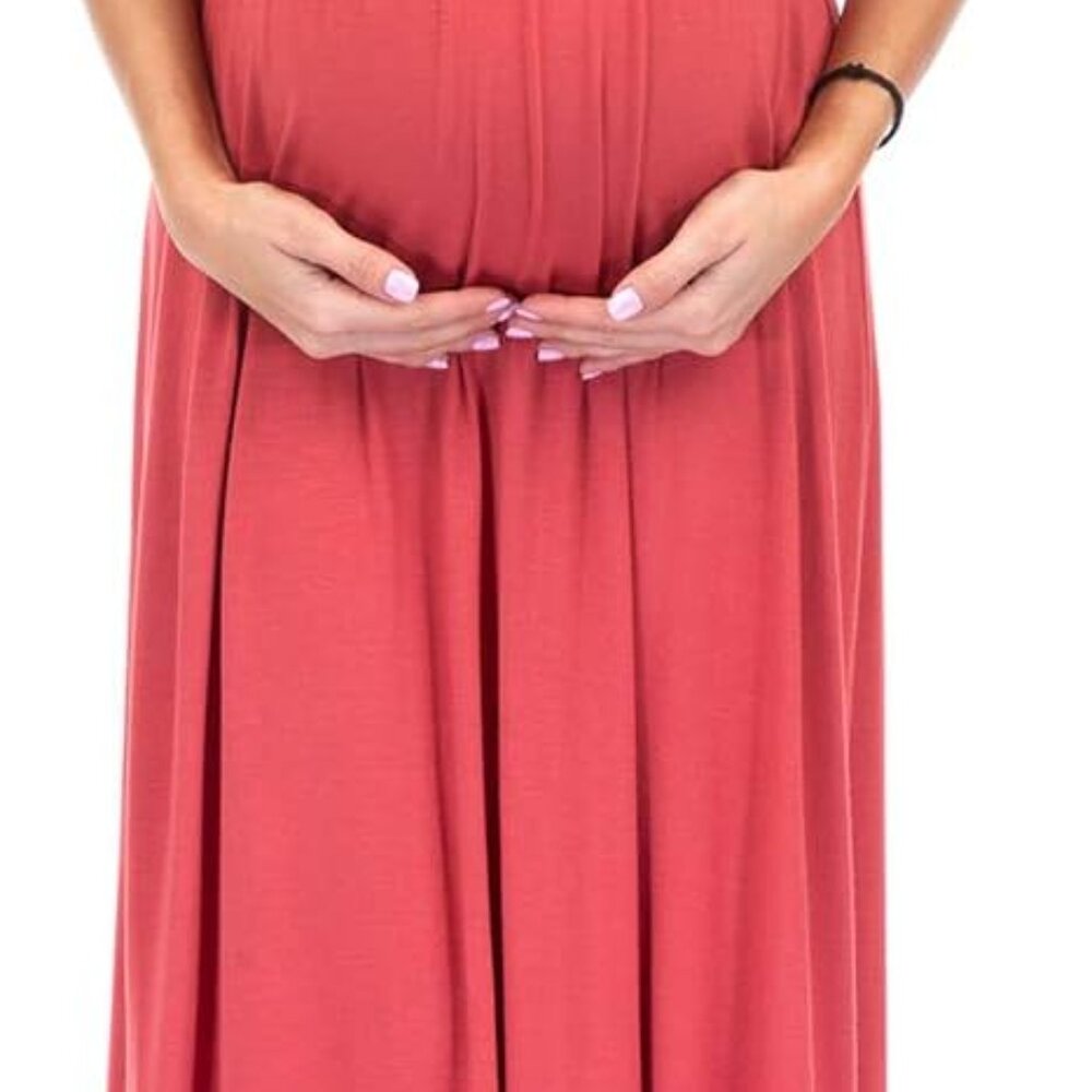 *Maternity* Open Should Dress w/ Ruffles - Picture 4 of 6